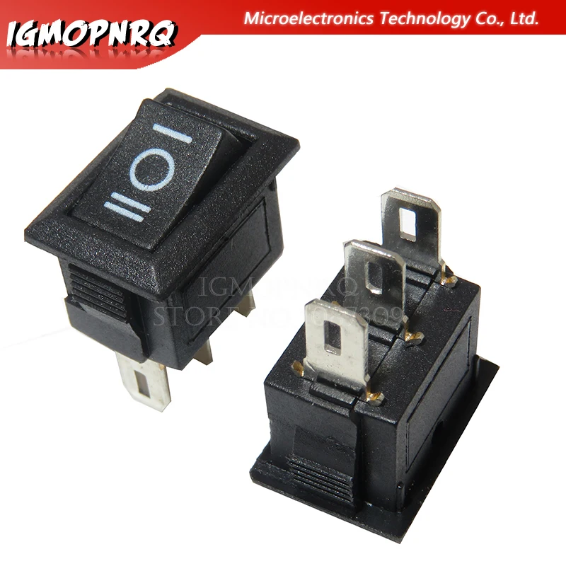 Кнопочный переключатель 10x15 мм SPST 2Pin 3pin 3A 250V KCD11 10 шт. кнопочный * 15 черный красный и