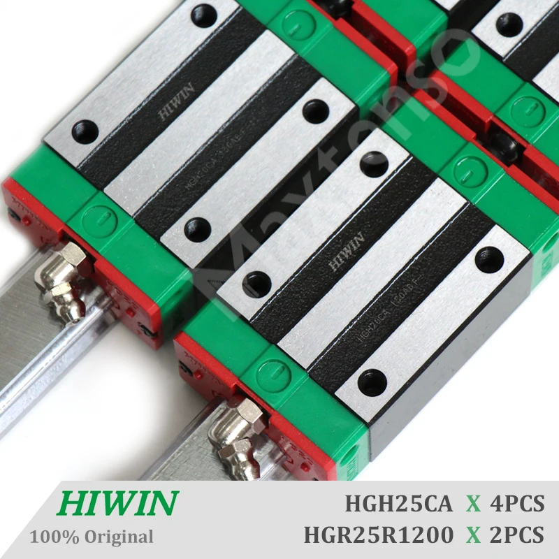 HIWIN HGR25 Guides 1200mm Linear Guide Rail with HGH25CA Blocks Carriage for CNC components High Precision Machine Center