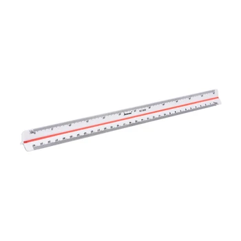 

1Pc Triangular Metric Scale Ruler For Engineer 12.6'' Multicolor 300mm 1:100~1:500