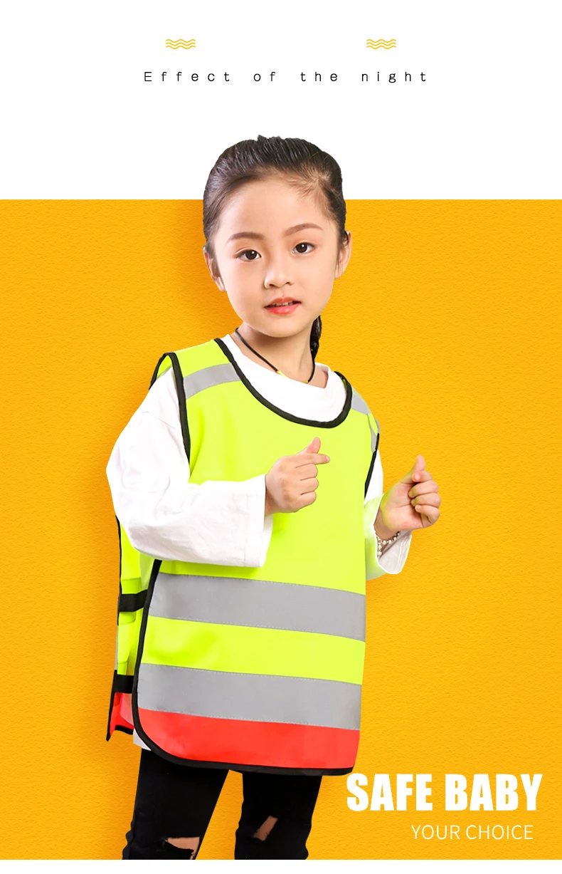 Safety Vest Kids hi vis Vest School Uniform Vest Reflective Vest for