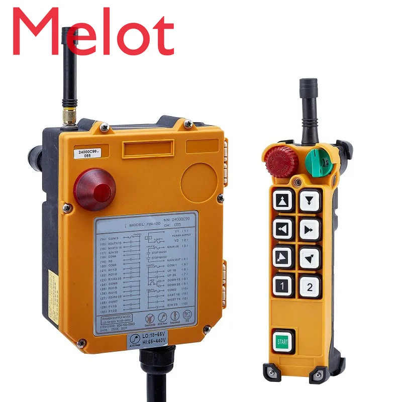 

TELECRANE Wireless Double Speed Industrial Remote Controller Electric Hoist Remote Control 1 Transmitter + 1 Receiver F24-8D