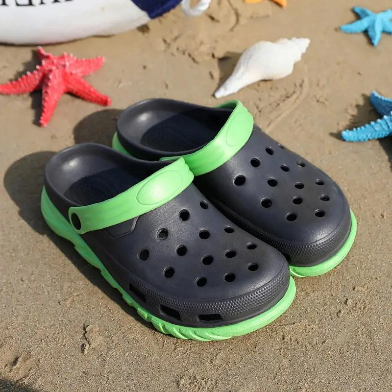 Original Classic Clogs Garden Flip Flops Water Shoes Men Summer Beach Aqua Slipper Outdoor Swimming Sandals Bayaband Shoes - Цвет: Серый