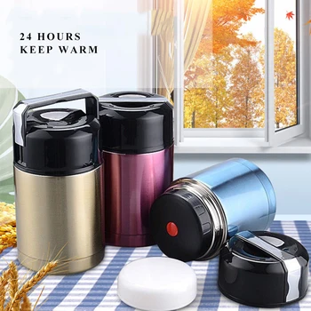 

800ML/1000 ML Thermos Food Soup Containers Double Stainless Steel Lunch Box Portable Vacuum Flasks Man woman Insulated Thermocup