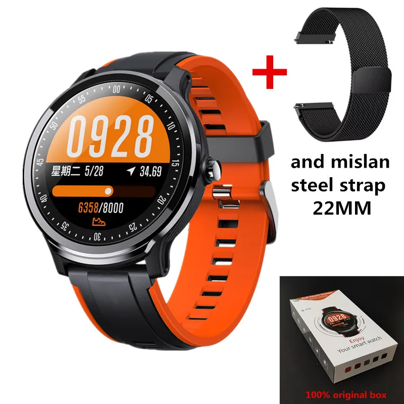 orange and black Новейшие Смарт-часы SN80 модные спортивные часы фитнес-трекер IP68 водонепроницаемый смарт-браслет монитор сердечного ритма Android IOS - Цвет: orange and black