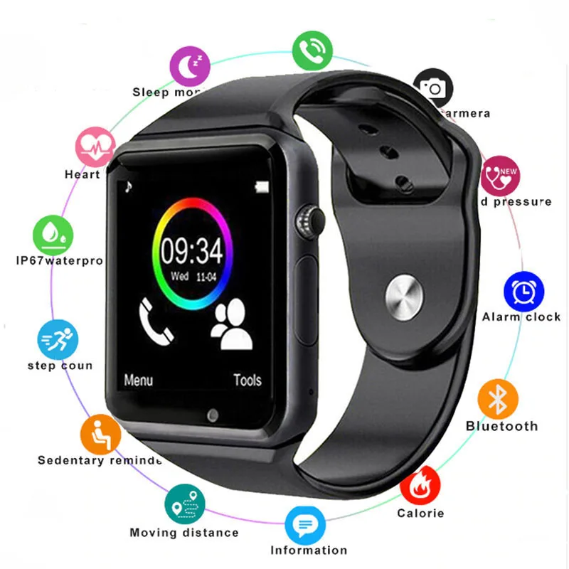 WristWatch Bluetooth Smart Watch Sport Pedometer Men Fashion With SIM Camera Smartwatch for Android HUAWEI not iWatch PK DZ09