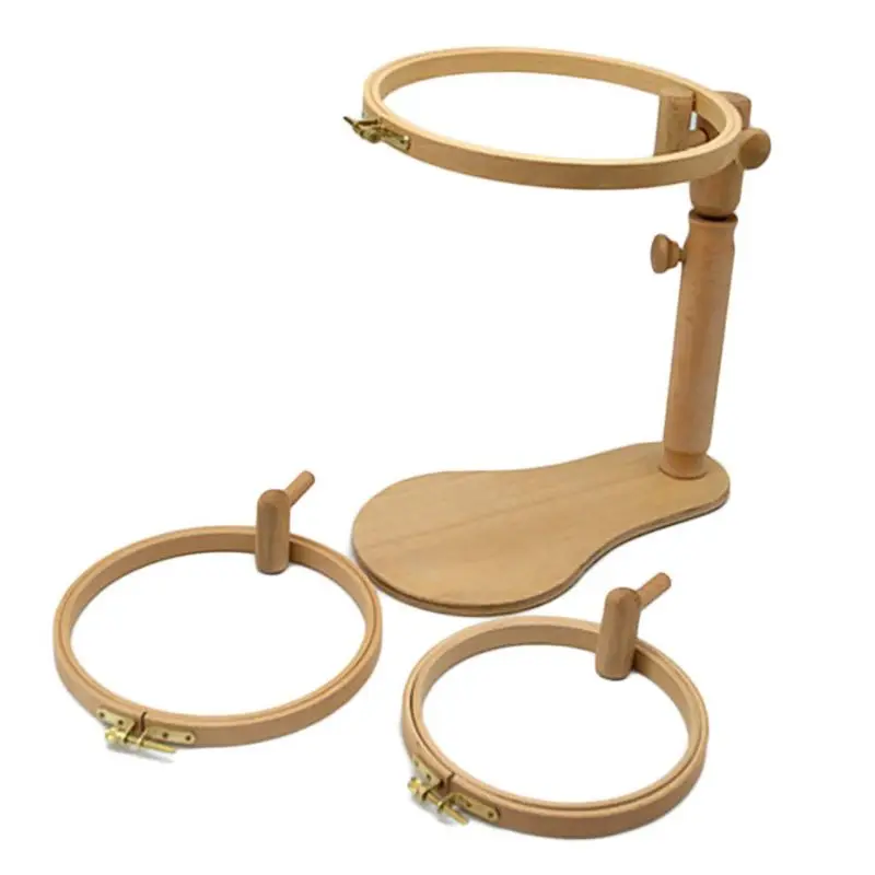 Вращающийся на 360 градусов деревянный обруч для вышивки крестиком рукоделие кольцо рамка швейный Инструмент регулируемый 35-45 см