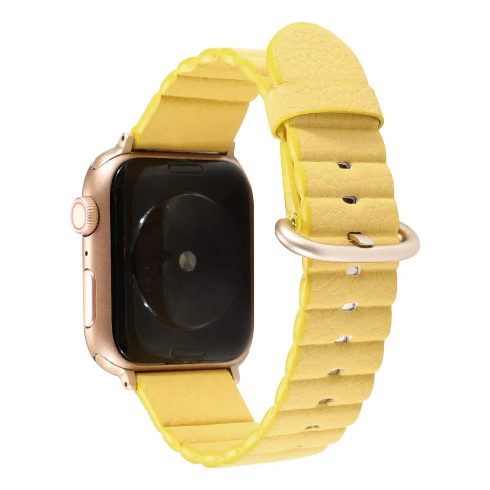 Цветной кожаный ремешок-петля для Apple IWatch 42 мм 38 мм 40 мм 44 мм ремешок для Apple Watch серии 5 4 3 2 1