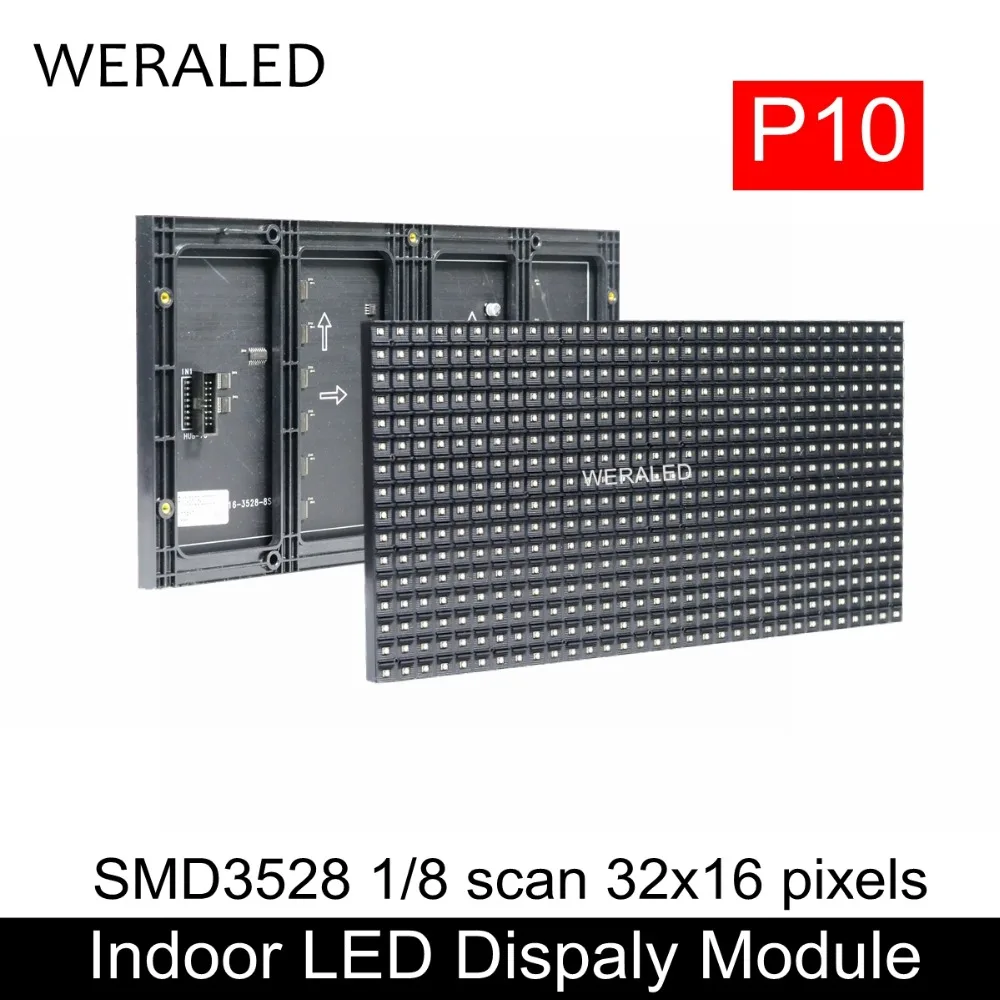 Полноцветный светодиодный дисплей для помещений P10 SMD3528 модуль дисплея 320x160 мм 32x16