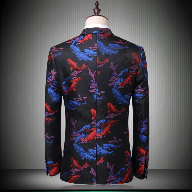 Мужской облегающий блейзер из двух предметов роскошный однобортный Свадебный с