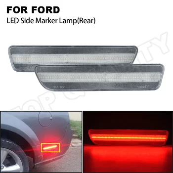 

2PCS/Set Error Free Rear SideMarker For FORD Mustang 2005 2006 2007 2008 2009 LED Side Marker Clear Lens Red Lights Lamps