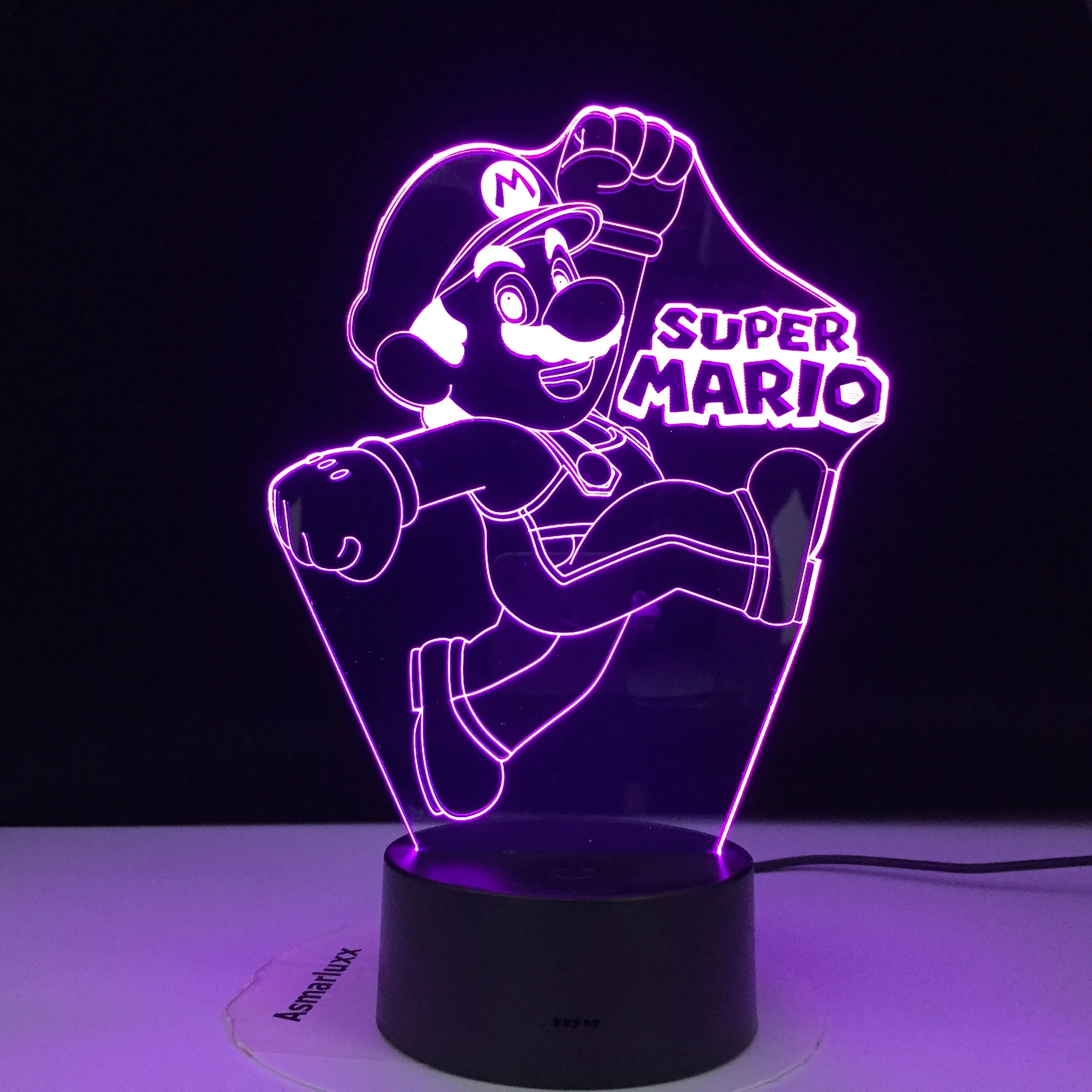 Супер Марио Yoshi 3D LED USB лампа мультфильм игра фигурка детская Лава настольный