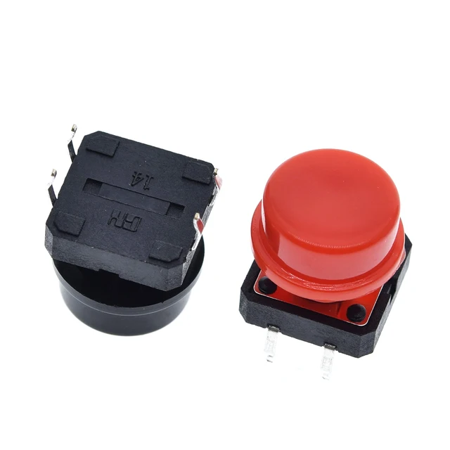 Tactile Push Button Switch Momentary 12*12*7.3MM Micro switch button + S Tact Cap(5 colors) for Arduino Switch - Image 6