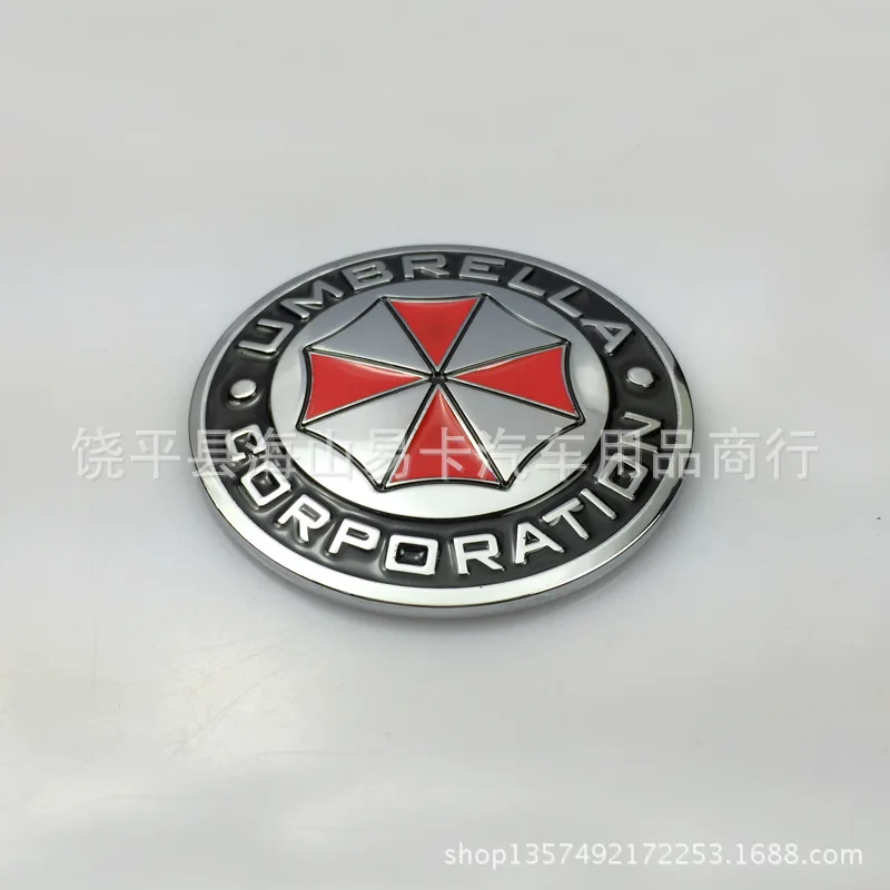

Cool Umbrella Car Logo Modified Standard Three-dimensional Logo Resident Evil Car Stickers Tail Tag 3D Metal Logo