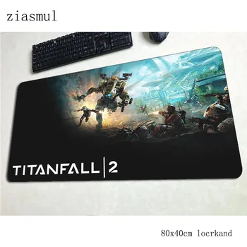 

titanfall mousepad 80x40cm locked edge Computer mouse mat gamer gamepad pc locrkand gaming mousemat desk pad office padmouse