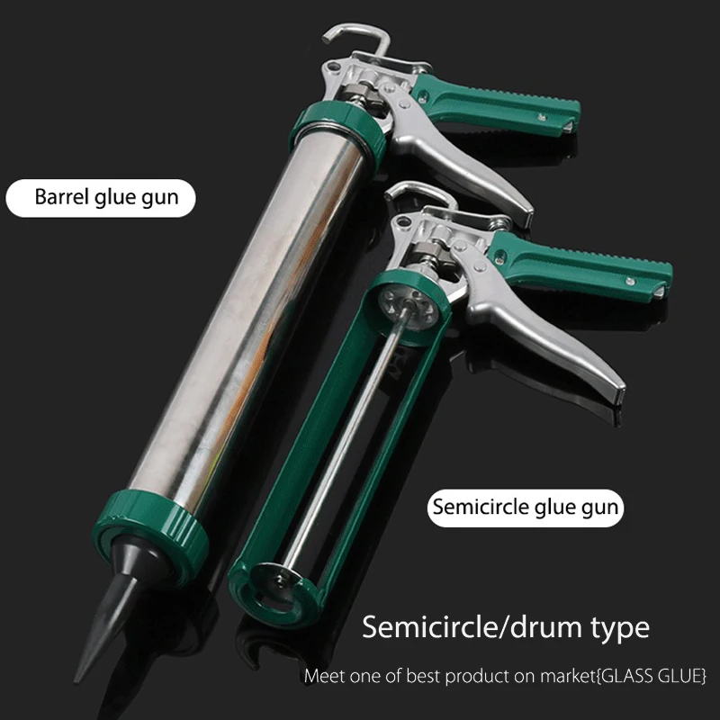 Manual silicone glass glue gun silicone sealant nozzle applicator Cutter tool stain glass bonding tool caulking gun