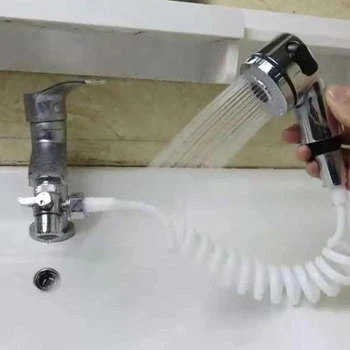 

Bathroom Faucet Sprayer Sprinkler+Base+Hose+Valve Set ABS Parts Accessories