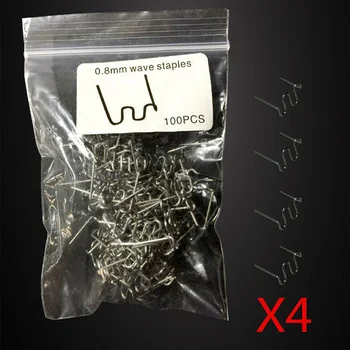 

Plastic Hot Staples Welding Wave Silver 400pcs Set For Car Bumper Flat
