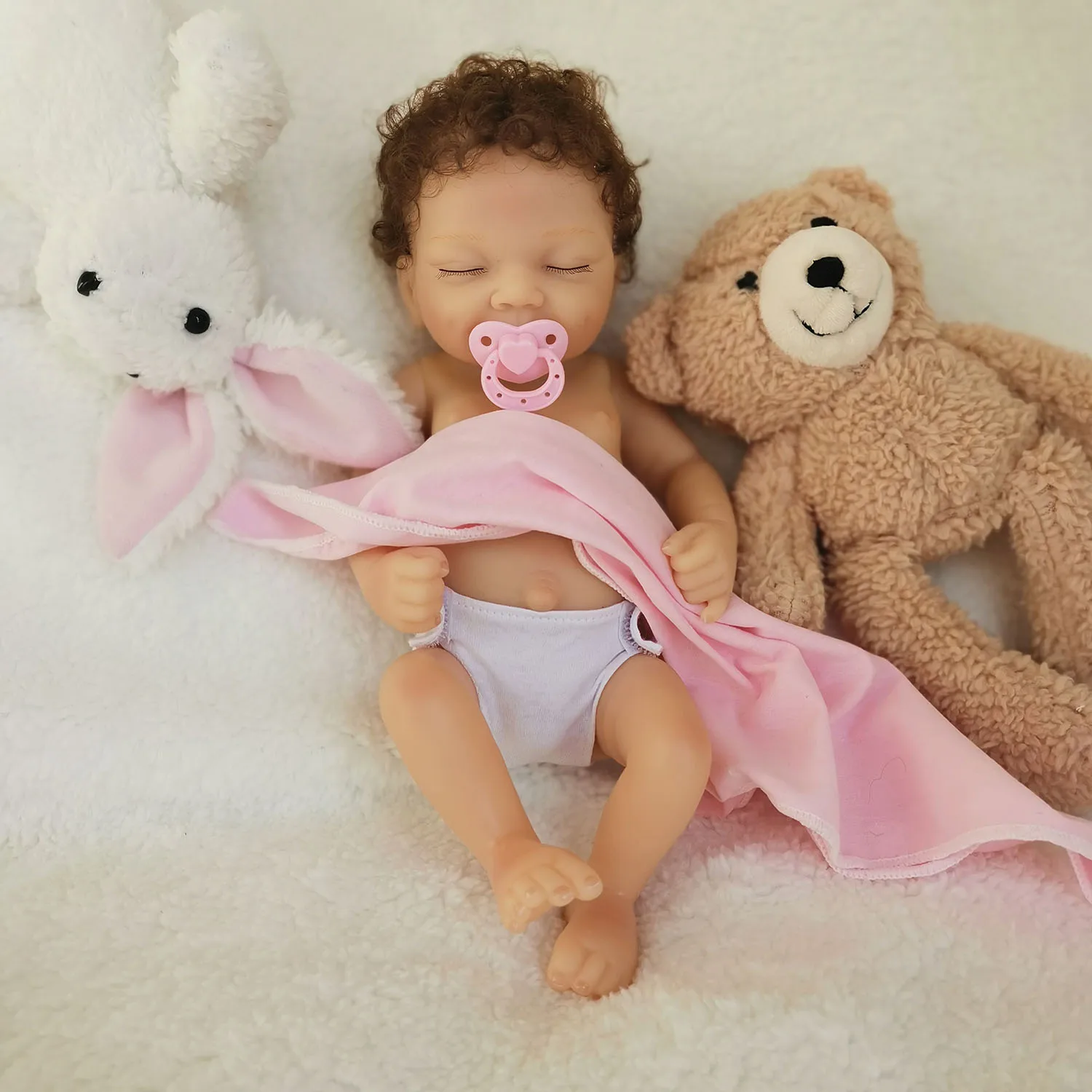 2020 11 ''AVANI кукла мини Reborn Baby DOLL полное тело виниловая Кукла Новорожденный Doll