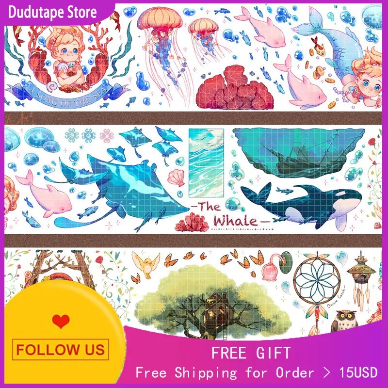 1 Loop Washi PET Tape Cm Journal Diary Sincere Fairy Tale Lovely Character Decoration Bright Crystal Ink | Канцтовары для офиса и