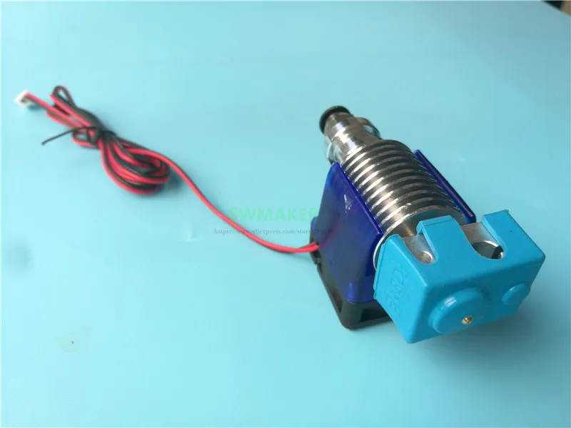 Все металлические Bowden V6 PT100 hotend полный комплект 0,4 мм сопло с 1 м PTFE трубка для 1,75 мм Prusa I3 3D принтера