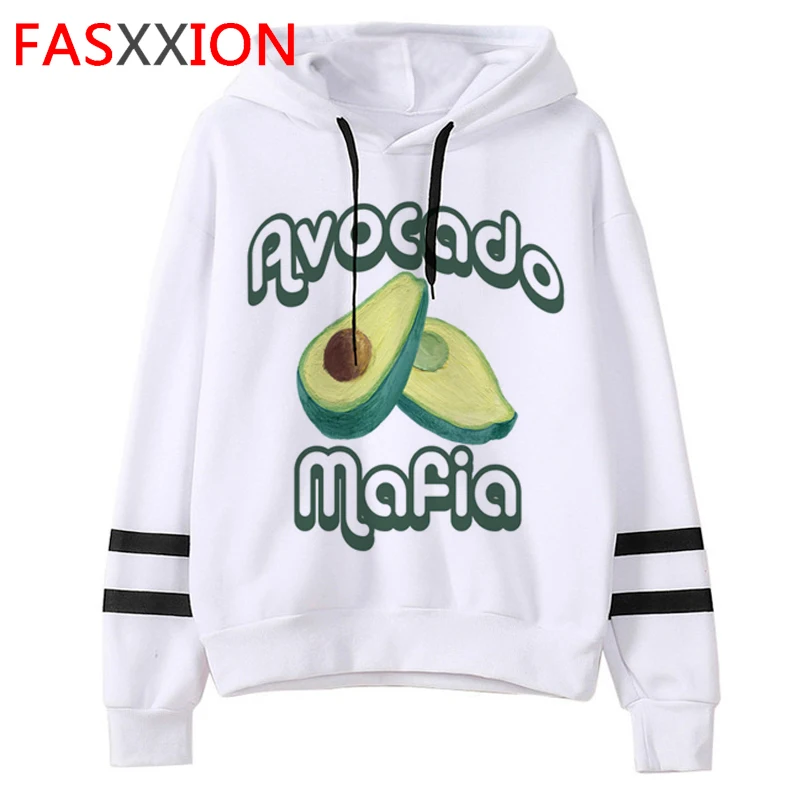 Авокадо Harajuku Забавный мультфильм маленький свежий толстовки для женщин Ullzang теплые 90s гранж милые кофты Kawaii Графический Hoody женский - Цвет: 2827
