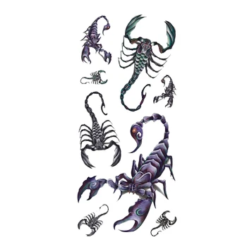 

Waterproof Temporary Tattoo Sticker 3D Scorpions Tattoo Water Transfer Fake Tattoo Flash Tattoo For Men