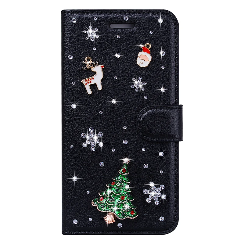 Для Apple iphone 11 Pro Max мобильный чехол для iphone X XS XR iphone 6 6s 7 8 Plus Рождественский Флип кожаный чехол-бумажник для карт