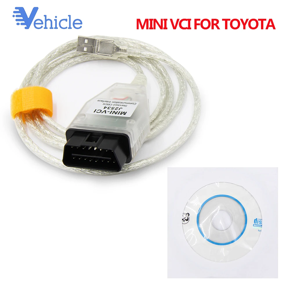 Мини VCI для TOYOTA один кабель minivci FTDI J2534 OBD OBD2 автомобильный диагностический