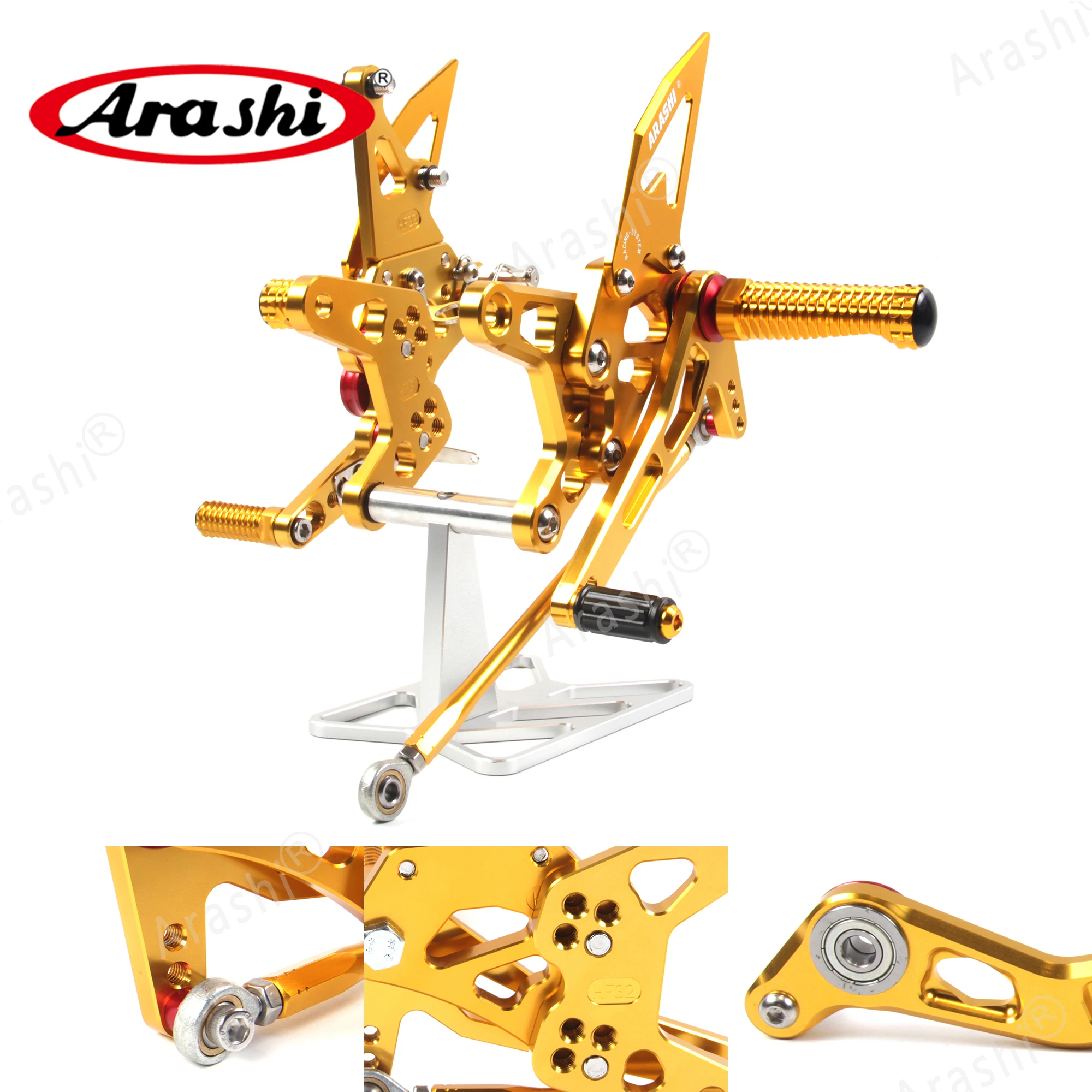 Араши ниндзя ZX6R CNC регулируемая подножка для ног KAWASAKI ZX 6R NINJA 2007 2008 Rearset подставка 07