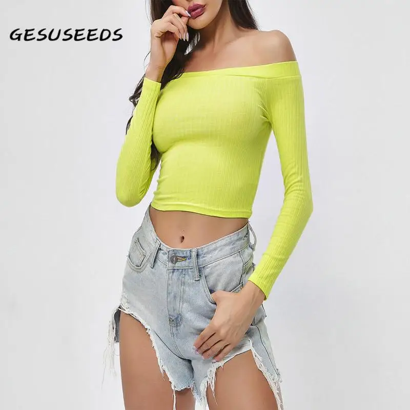 

2020 spring shirt women off shoulder office lady shirts white basic solid skinny long sleeves blouse mujer streetwear