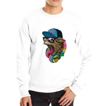 

Big cat hoodie men cool spring clothes long sleeve cotton sweatshirt cool aniaml 3D streetwear harajuku japanese streetwear