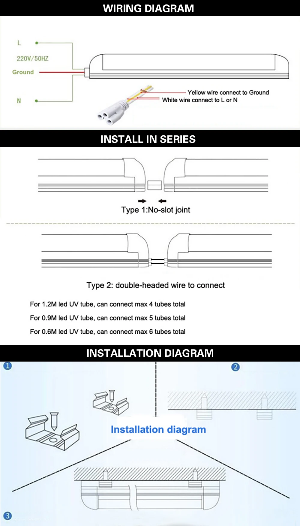Disco light violet LED tube (6)