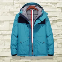 Трендовая хлопковая стеганая одежда, мужские зимние шапки, съемные ветронепроницаемые и водостойкие свободные мужские пальто, разные цвета на выбор