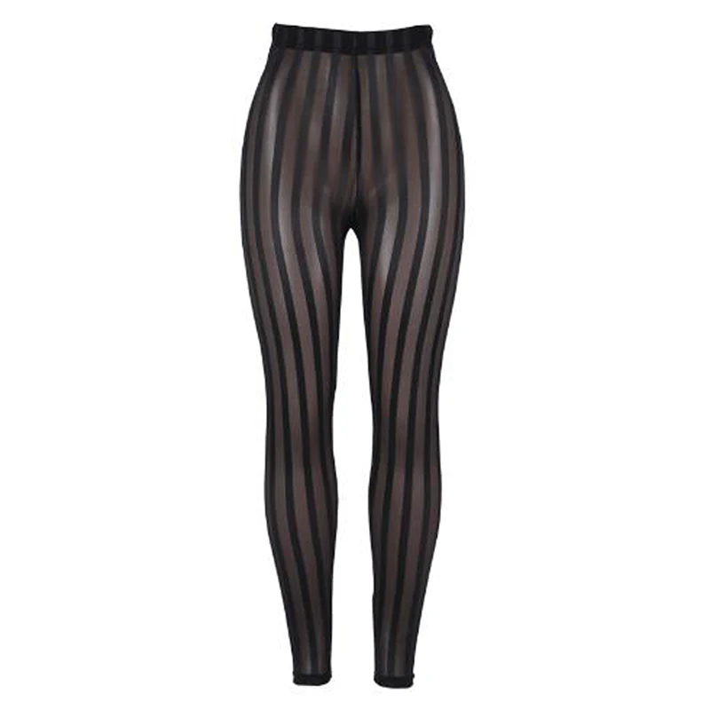 Сексуальные женские облегающие сетчатые прозрачные узкие брюки Pantalon Femme Perspective с