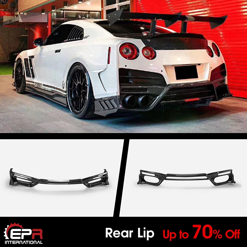 

For Nissan MY17 R35 GTR TS Style Carbon Fiber Rear Lip Under Spoiler Bumper splitter Kits (Only Use with TS Style Rear Bumper)