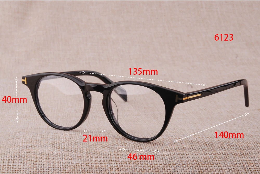 Zerosun оправа для очков для мужчин и женщин, толстые ацетатные очки, женские Брендовые очки, поддельные модные очки с прозрачными линзами для оптики - Цвет оправы: 6123 black