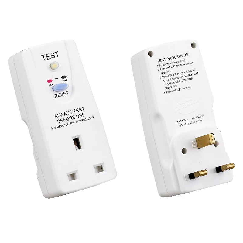 

13A British UK Plug to Socket Conversion Plug Earth Leakage Protector Safety Plug For Water Heater Air Conditioner