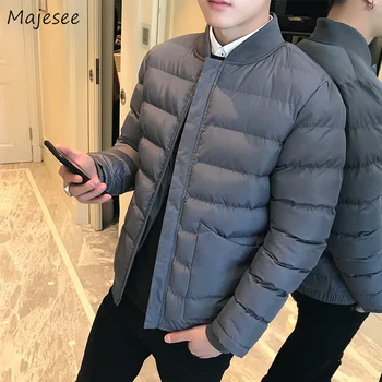 

Parkas Men Winter Large Size Pockets Stand Collar Leisure Simple All-match Korean Parka Mens Trendy Hombres Ropa 2020 Outerwear