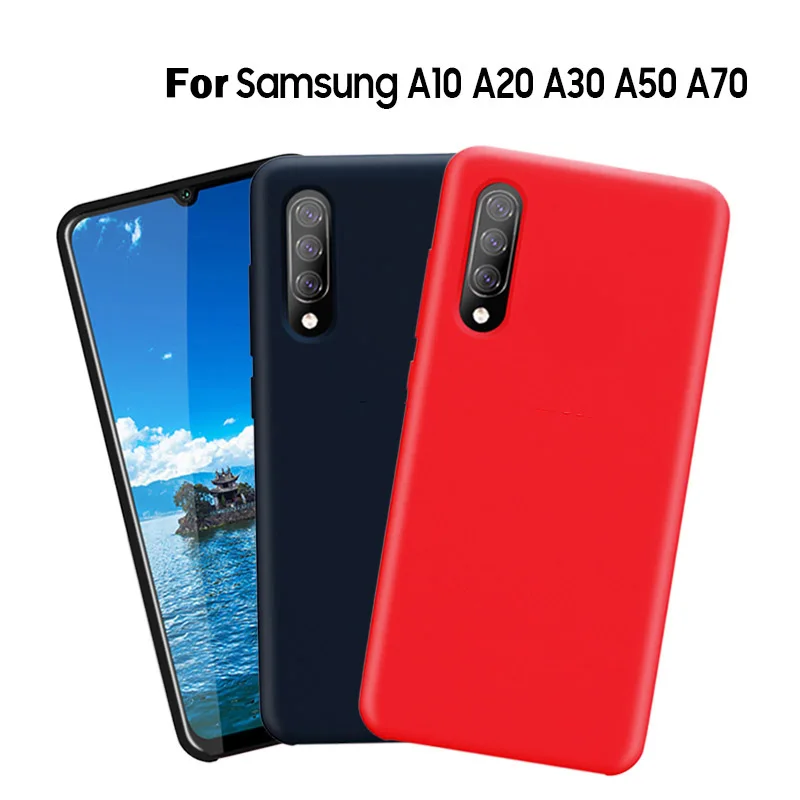 Официальный натуральная силиконовый мягкий чехол с покрытием для samsung Galaxy A10 A20 A30 A40 A50 A70 A90 S8 S9 S10 плюс Note8 9 10 Pro Чехол