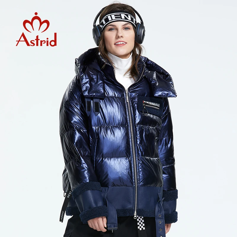 Astrid 2019 Зима новое поступление женский пуховик топ красный цвет с капюшоном