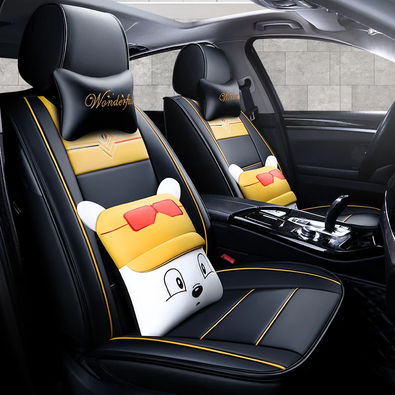 Чехлы для автокресел из искусственной кожи с полным покрытием Nissan almera leaf sentra tiida