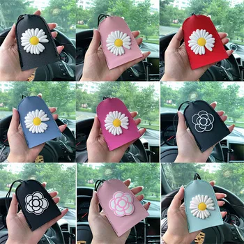 

Housekeepers Keychain Bag Key Leather New Holder Car Type Pull Flowers Cartoon