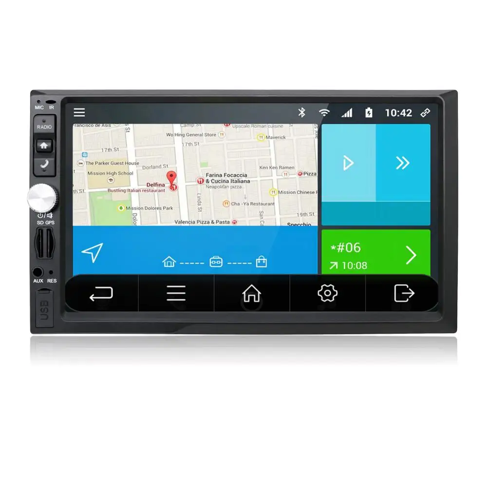 Автомагнитола 2 Din универсальная 7 дюймов 4 ядра без DVD Android 10 0 9 четырехъядерный