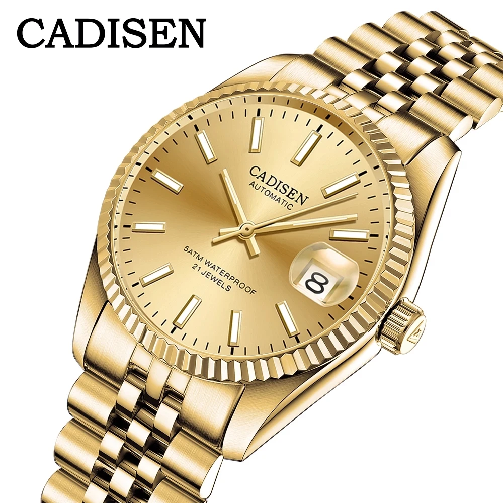 CADISEN DESIGN Top Brand Automatic Men's Watches Japan NH35A Waterproof Mechanical Wrist Watch Sapphire Glass Stainless Steel automatic watches for men