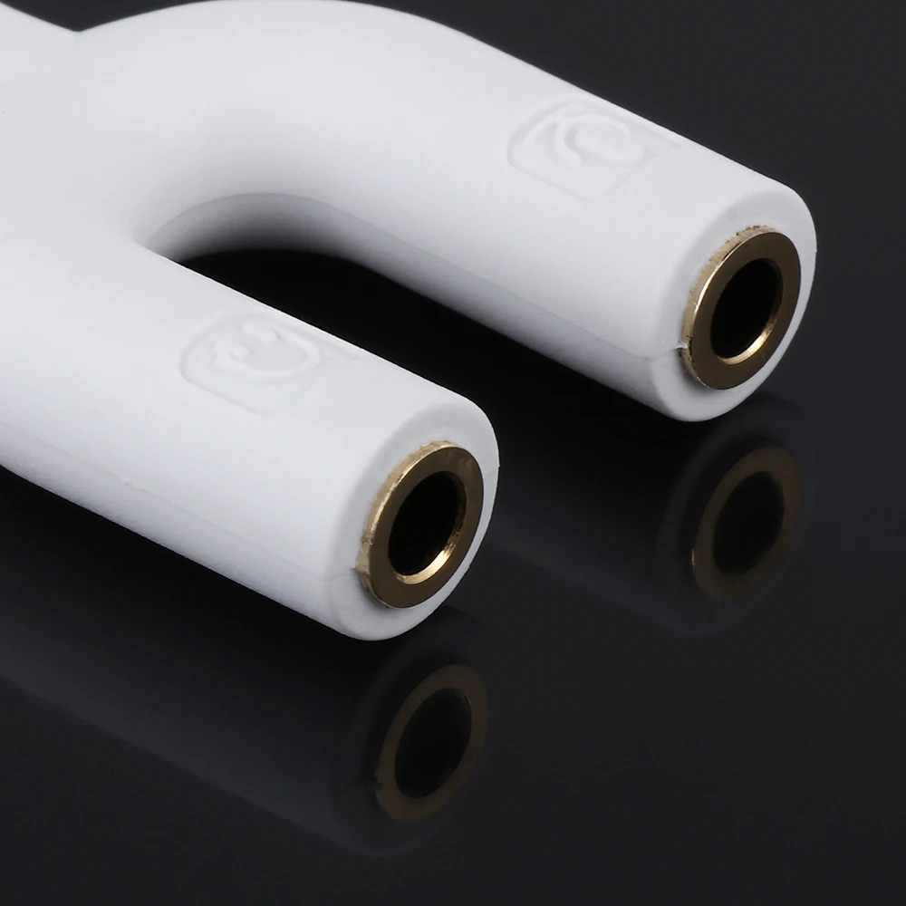 Y Форма 3,5 мм аудио разъем для наушников микрофон сплиттер конвертер адаптер мобильный Tab белый/черный адаптер для iPhone/Android