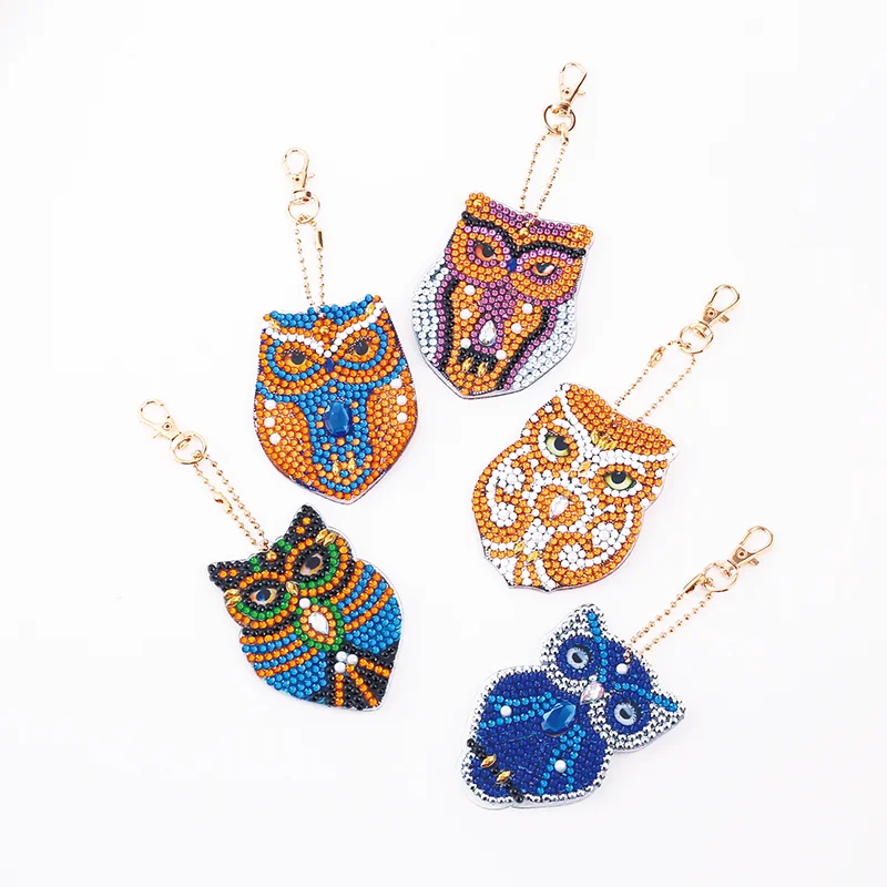 

Diamond Embroidery Keychain Diamond Painting Cross Stitch Bag Keyring Diamond Painting Accessories Craft Kit