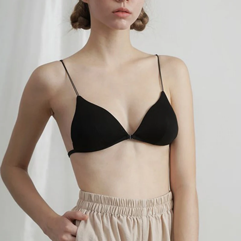 

Sexy thickening bra thin section small cup no steel ring bra underwear black / white women's bra