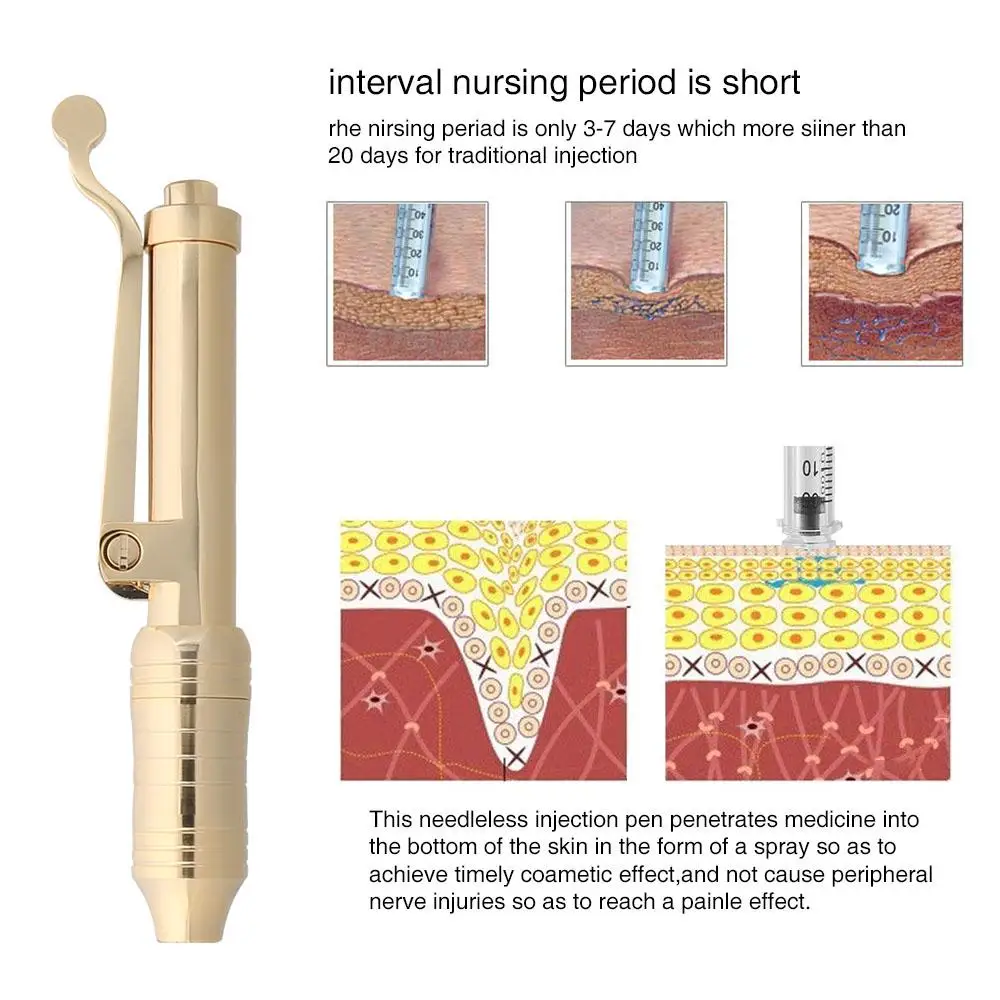 Регулируемая ручка с гиалуроновой кислотой высокого давления для защиты от морщин/подъема губ инъекции гиалурона пистолет распылитель гиалуроновая ручка пистолеты