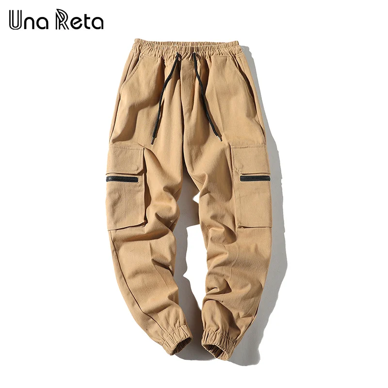 Style 5 Khaki Una Рета Man Брюки Новая мода уличная шить Цвет джоггеры хип-хоп длинные брюки Для мужчин упругие талии брюки-карго Для мужчин - Цвет: Style 5 Khaki