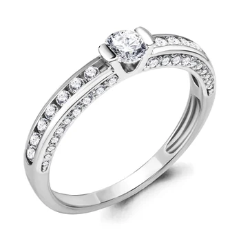 

AQUAMARINE ring with cubic zirconia, cubic zirconia swarovski, Silver 925